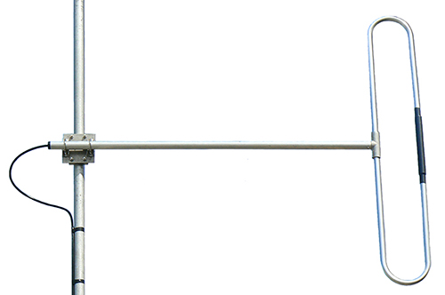 FM Radio sidemount dipole, aluminium, 87.5-108MHz, 500W, 0dBd – 1.4m